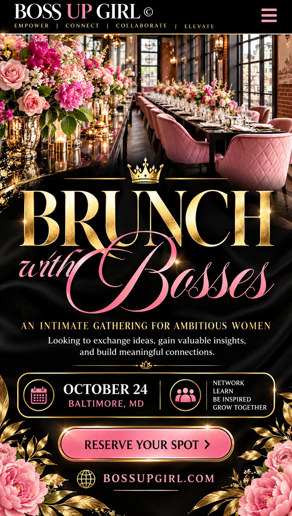 Brunch with Bosses event flyer